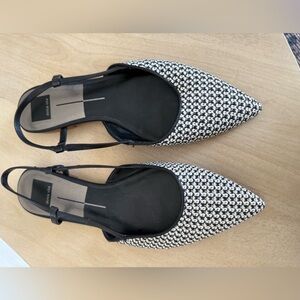 Dolce Vita Black and White Slingback Heels